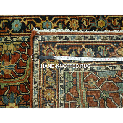 Heriz Wool Hand Knotted Rug Red 2.6x12.0 -O076234
