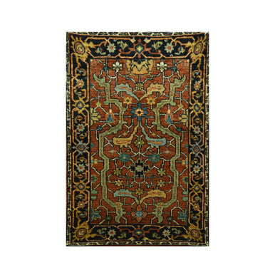 Heriz Wool Hand Knotted Rug Red 2.0x3.0 -O076240