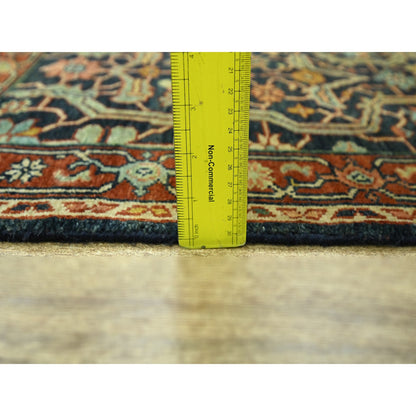 Heriz Wool Hand Knotted Rug Blue 2.0x3.0 -O076241