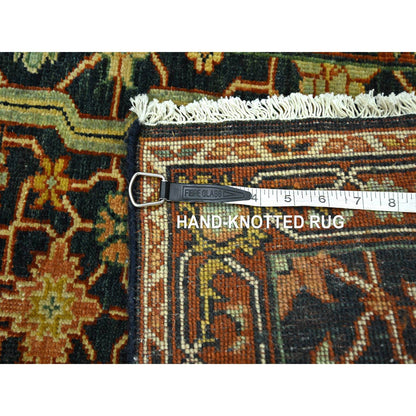 Heriz Wool Hand Knotted Rug Blue 2.0x3.0 -O076241