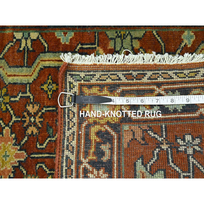 Heriz Wool Hand Knotted Rug Red 2.0x3.0 -O076242