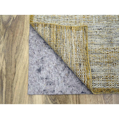 Modern and Contemporary Wool Hand Knotted Rug Yellow 6.1x9.1 -O076244