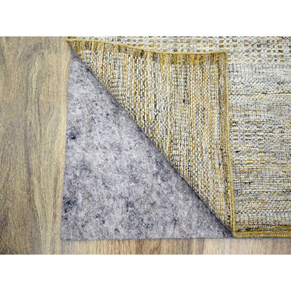 Modern and Contemporary Wool Hand Knotted Rug Yellow 2.7x8.2 -O076247