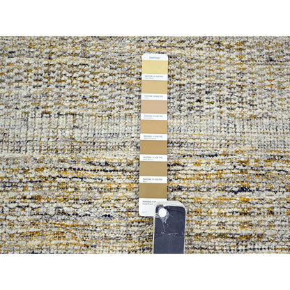 Modern and Contemporary Wool Hand Knotted Rug Yellow 2.7x8.2 -O076247