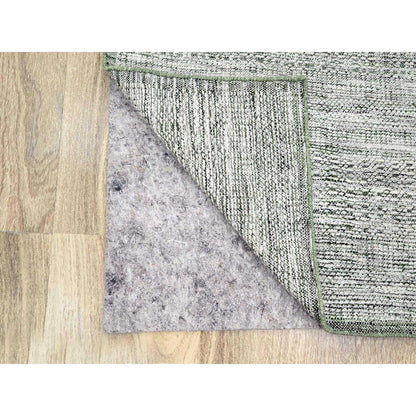Modern and Contemporary Wool Hand Knotted Rug Green 2.7x8.0 -O076251