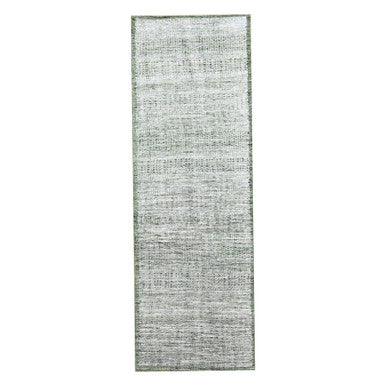 Modern and Contemporary Wool Hand Knotted Rug Green 2.3x7.11 -O076253