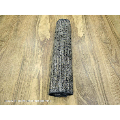 Modern and Contemporary Wool Hand Knotted Rug Brown 2.6x8.0 -O076265