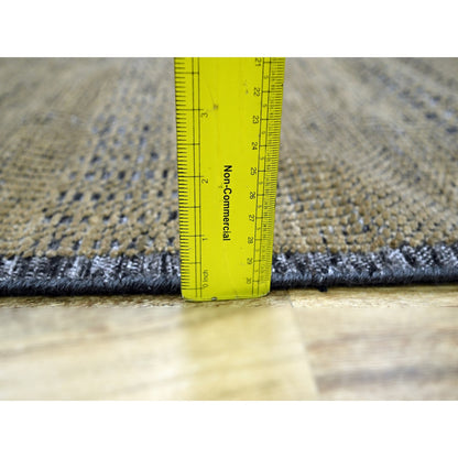 Modern and Contemporary Wool Hand Knotted Rug Brown 2.6x8.0 -O076265