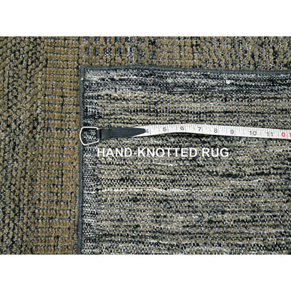 Modern and Contemporary Wool Hand Knotted Rug Brown 2.6x8.0 -O076265