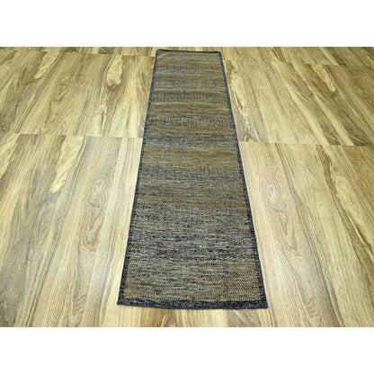 Modern and Contemporary Wool Hand Knotted Rug Brown 2.6x8.0 -O076266