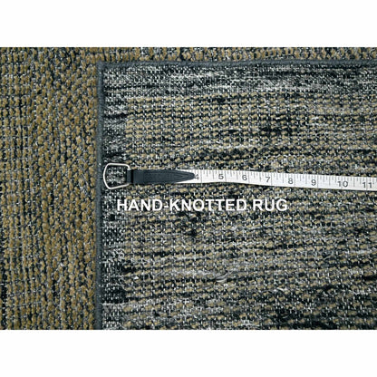 Modern and Contemporary Wool Hand Knotted Rug Brown 2.6x8.0 -O076266