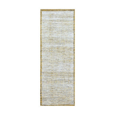 Modern and Contemporary Wool Hand Knotted Rug Yellow 2.8x6.0 -O076272