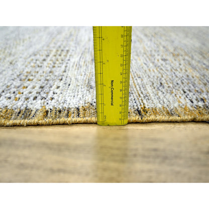 Modern and Contemporary Wool Hand Knotted Rug Yellow 2.8x6.0 -O076274