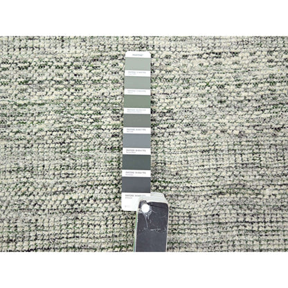 Modern and Contemporary Wool Hand Knotted Rug Green 9.9x13.10 -O076277