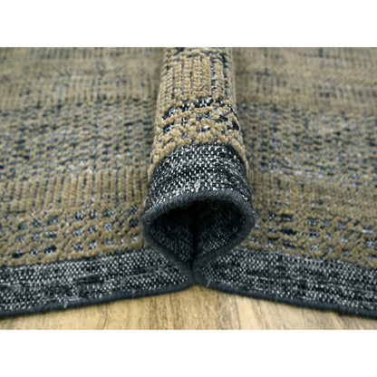 Modern and Contemporary Wool Hand Knotted Rug Brown 10.0x14.0 -O076282