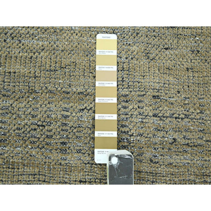 Modern and Contemporary Wool Hand Knotted Rug Brown 10.0x14.0 -O076282