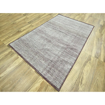 Modern and Contemporary Wool Hand Knotted Rug Red 6.0x9.0 -O076293