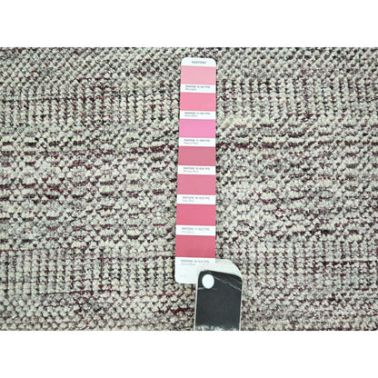 Modern and Contemporary Wool Hand Knotted Rug Red 6.0x9.0 -O076293