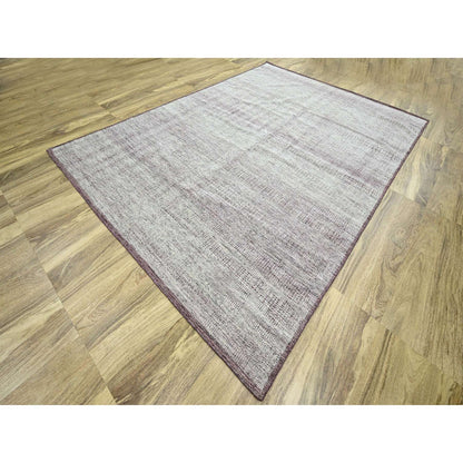 Modern and Contemporary Wool Hand Knotted Rug Red 8.9x12.1 -O076296