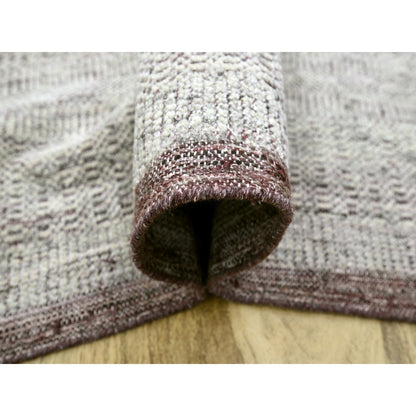 Modern and Contemporary Wool Hand Knotted Rug Red 9.0x12.0 -O076297