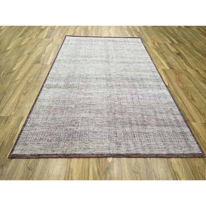 Modern and Contemporary Wool Hand Knotted Rug Red 7.11x10.0 -O076299