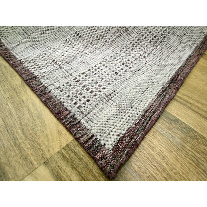 Modern and Contemporary Wool Hand Knotted Rug Red 7.11x10.0 -O076299