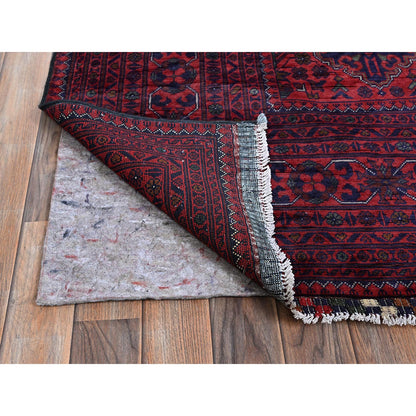 Tribal & Geometric Wool Hand Knotted Rug Red 9.8x12.9 -O0762