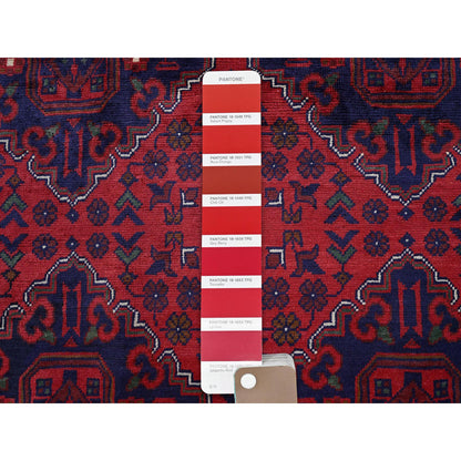 Tribal & Geometric Wool Hand Knotted Rug Red 9.8x12.9 -O0762