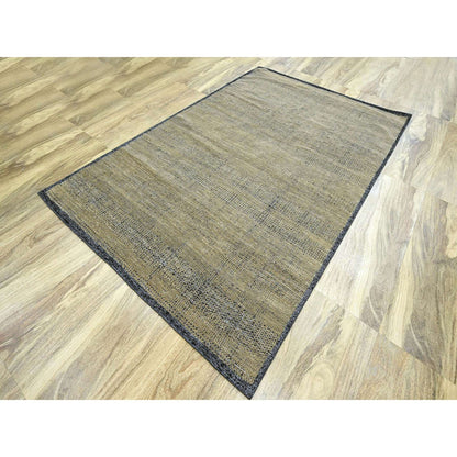 Modern and Contemporary Wool Hand Knotted Rug Brown 6.0x9.3 -O076302