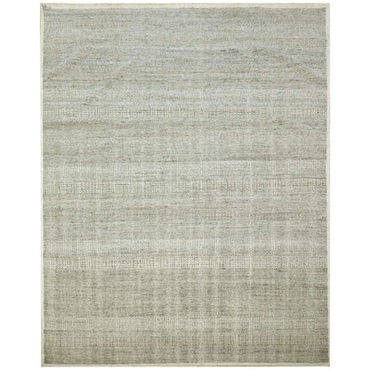 Modern and Contemporary Wool Hand Knotted Rug Grey 12.1x14.10 -O076304