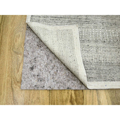 Modern and Contemporary Wool Hand Knotted Rug Grey 12.1x14.10 -O076304