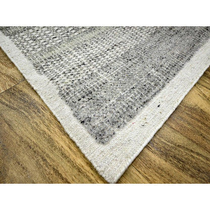 Modern and Contemporary Wool Hand Knotted Rug Grey 12.1x14.10 -O076304