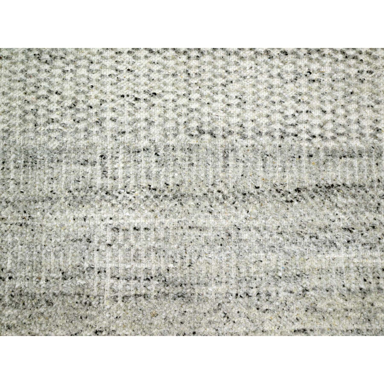 Gray 12'1" x 14'10" Modern and Contemporary Hand knotted Wool Rug - Sku: O076304