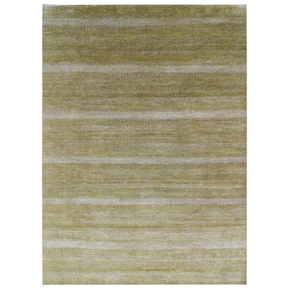 Modern and Contemporary Wool & Silk Hand Knotted Rug Brown 9.0x12.3 -O076327