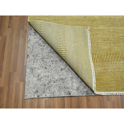 Modern and Contemporary Wool & Silk Hand Knotted Rug Brown 9.0x12.3 -O076327