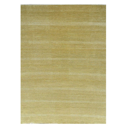 Modern and Contemporary Wool & Silk Hand Knotted Rug Brown 10.2x14.2 -O076328