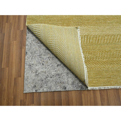 Modern and Contemporary Wool & Silk Hand Knotted Rug Brown 10.2x14.2 -O076328
