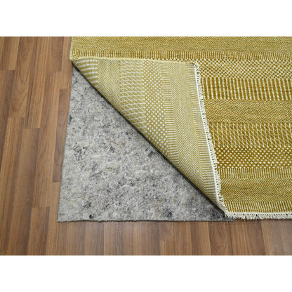 Modern and Contemporary Wool & Silk Hand Knotted Rug Brown 9.0x12.0 -O076329
