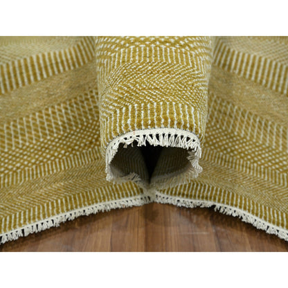 Modern and Contemporary Wool & Silk Hand Knotted Rug Brown 9.0x12.0 -O076329