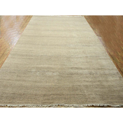 Modern and Contemporary Wool & Silk Hand Knotted Rug Brown 11.11x15.0 -O076330