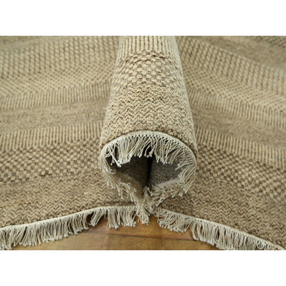 Modern and Contemporary Wool & Silk Hand Knotted Rug Brown 11.11x15.0 -O076330