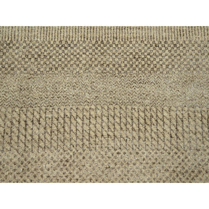 Modern and Contemporary Wool & Silk Hand Knotted Rug Brown 11.11x15.0 -O076330