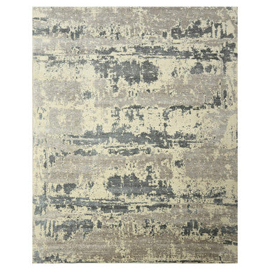 Modern and Contemporary Wool & Silk Hand Knotted Rug Grey 11.10x14.11 -O076331
