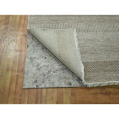Modern and Contemporary Wool & Silk Hand Knotted Rug Brown 10.0x13.11 -O076333