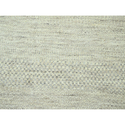 Modern and Contemporary Wool & Silk Hand Loomed Rug Ivory 10.0x14.0 -O076335