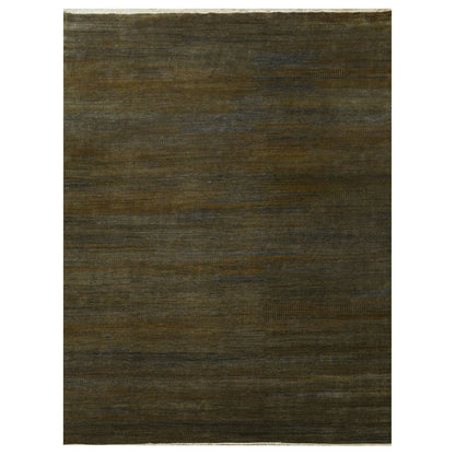 Modern and Contemporary Wool & Silk Hand Knotted Rug Brown 9.0x11.10 -O076336