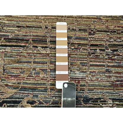 Modern and Contemporary Wool & Silk Hand Knotted Rug Brown 8.10x11.11 -O076337