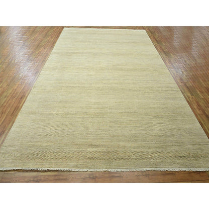 Modern and Contemporary Wool & Silk Hand Knotted Rug Brown 9.1x12.3 -O076341