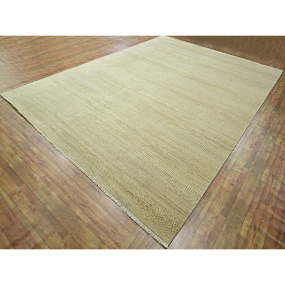 Modern and Contemporary Wool & Silk Hand Knotted Rug Brown 9.1x12.3 -O076341