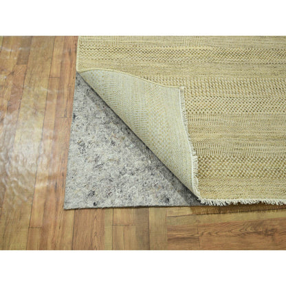 Modern and Contemporary Wool & Silk Hand Knotted Rug Brown 9.1x12.3 -O076341